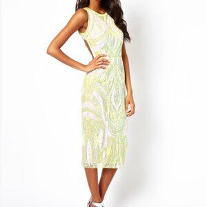 NWT ASOS Midi Green Sequin Dress - Size 12